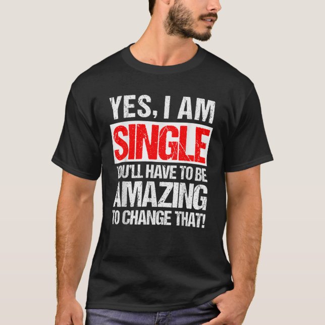 Camiseta Soy soltero (Anverso)