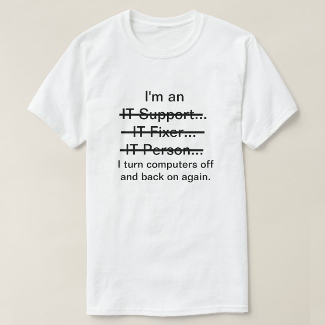 Camiseta Soy soporte de TI, Fixer, Persona... (Diseño del anverso)