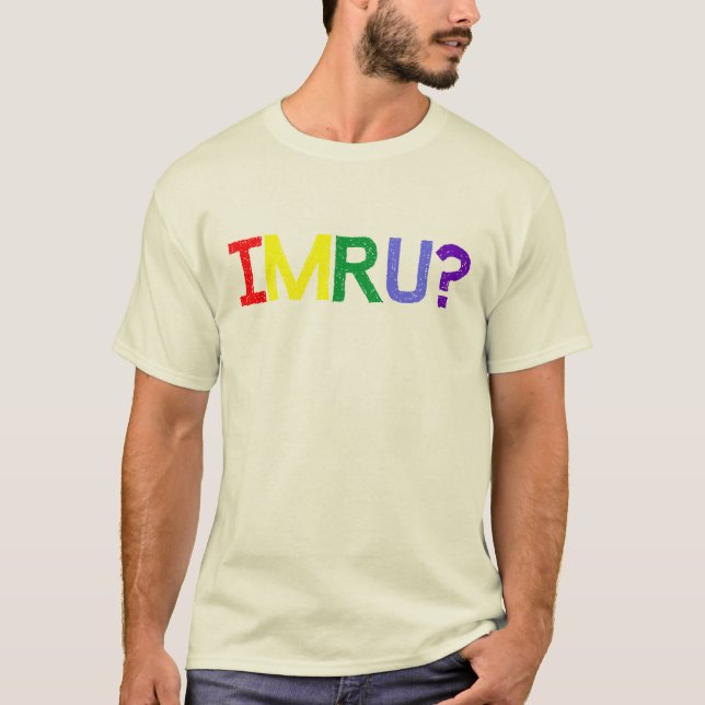 Camiseta Soy soy usted orgullo del arco iris de IMRU (Anverso)