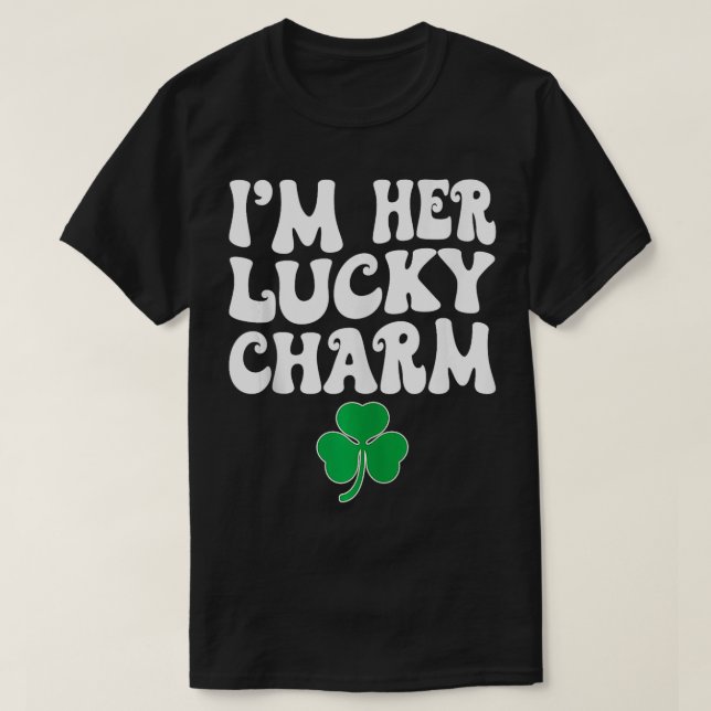Camiseta Soy Su Afortunado Encanto Pareja De Parejas St Pat (Diseño del anverso)