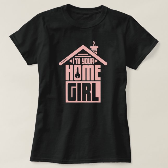 Camiseta Soy Su Chica De Casa, Casa Del Equipo De La Agenci (Diseño del anverso)