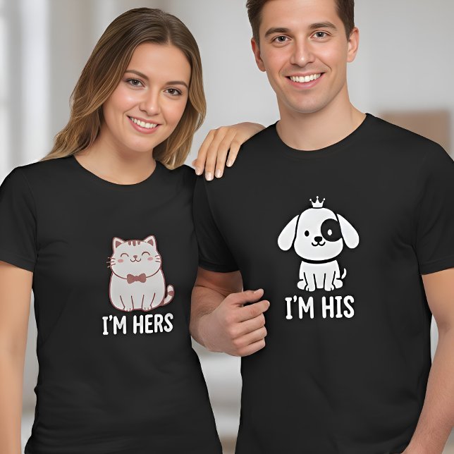 Camiseta Soy su pareja a juego Perro lindo (Subido por el creador)