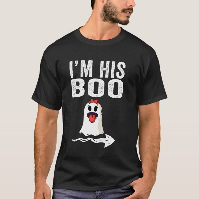Camiseta Soy Su Pareja De Boo Halloween Pareja De Pajamas G (Anverso)