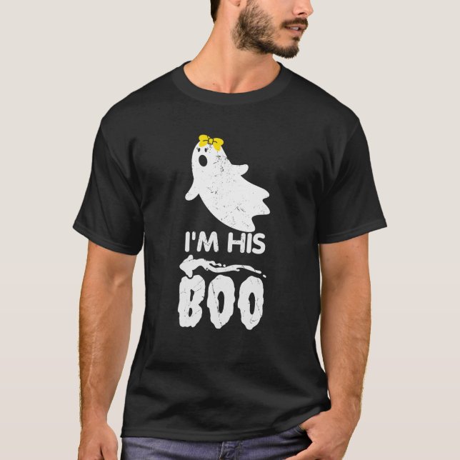 Camiseta Soy su pareja de Fantasma Boo Halloween para (Anverso)