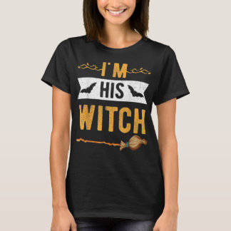 Camiseta Soy su pareja de Halloween de brujas para H