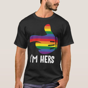 Camiseta Soy su pareja lesbiana arcoíris Divertido orgullo