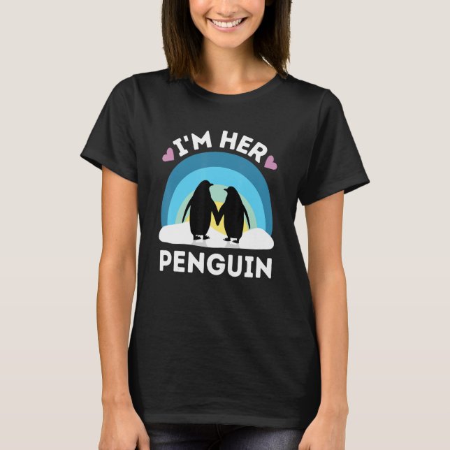 Camiseta Soy su pingüino - Cute Parejas (Anverso)