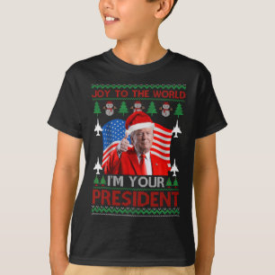 Camiseta Soy su presidente 47.° Navidades feos de Trump 202