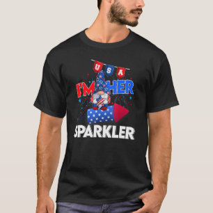 Camiseta Soy su Sparkler Gnome Fuegos artificiales Pareja A