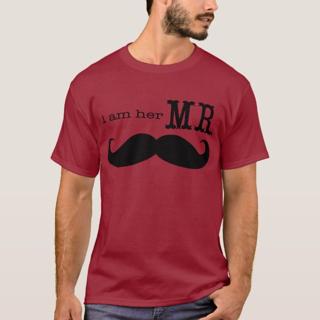Camiseta Soy su Sr. Mustache Grooms Regalos (Anverso)
