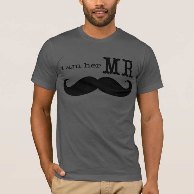 Camiseta Soy su Sr. Mustache Grooms Regalos (Anverso)