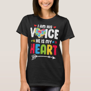 Camiseta Soy Su Voz Él Es Mi Autor De Conciencia Del Autism