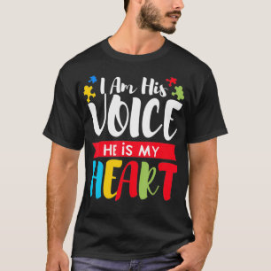 Camiseta Soy Su Voz Él Es Mi Conciencia Autista Del Corazón