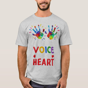 Camiseta Soy Su Voz Él Es Mi Conciencia De Autismo Corazón 