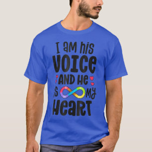 Camiseta Soy Su Voz Él Es Mi Conciencia Del Autismo Del Cor