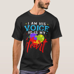 Camiseta Soy Su Voz Él Es Mi Conciencia Del Autismo Del Cor