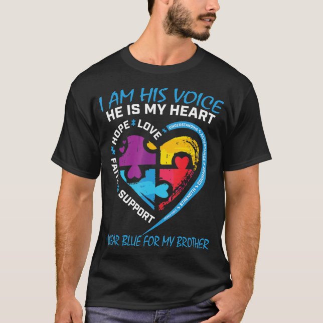 Camiseta Soy su voz, él es mi corazón. (Anverso)