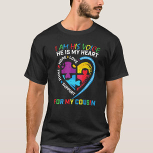 Camiseta Soy su voz él es mi corazón Azul Conciencia del Au