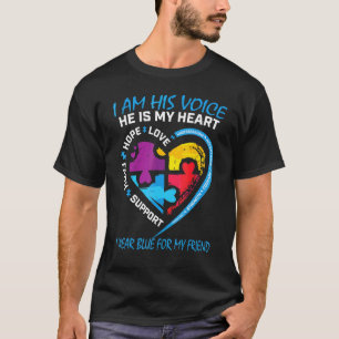 Camiseta Soy su voz él es mi corazón Azul Conciencia del Au