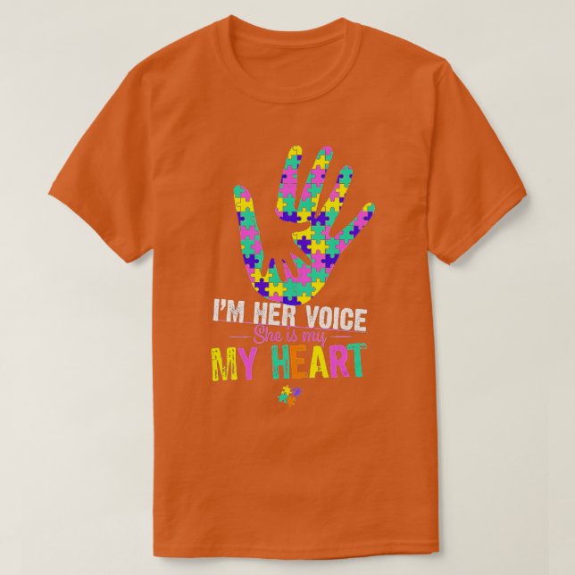 Camiseta Soy su voz, ella es mi autismo cardíaco mamá Rosa  (Diseño del anverso)