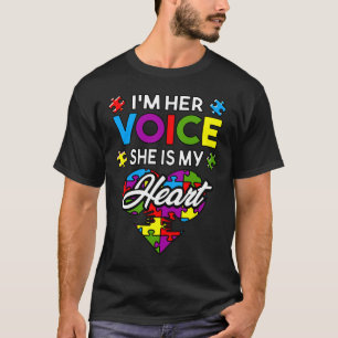 Camiseta Soy Su Voz Ella Es Mi Conciencia Del Autismo Del C