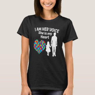 Camiseta Soy Su Voz Ella Es Mi Conciencia Del Autismo Del C