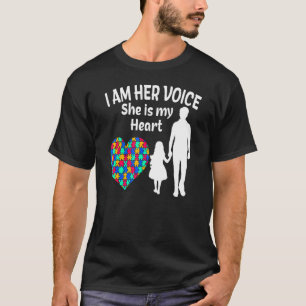 Camiseta Soy Su Voz Ella Es Mi Conciencia Del Autismo Del C