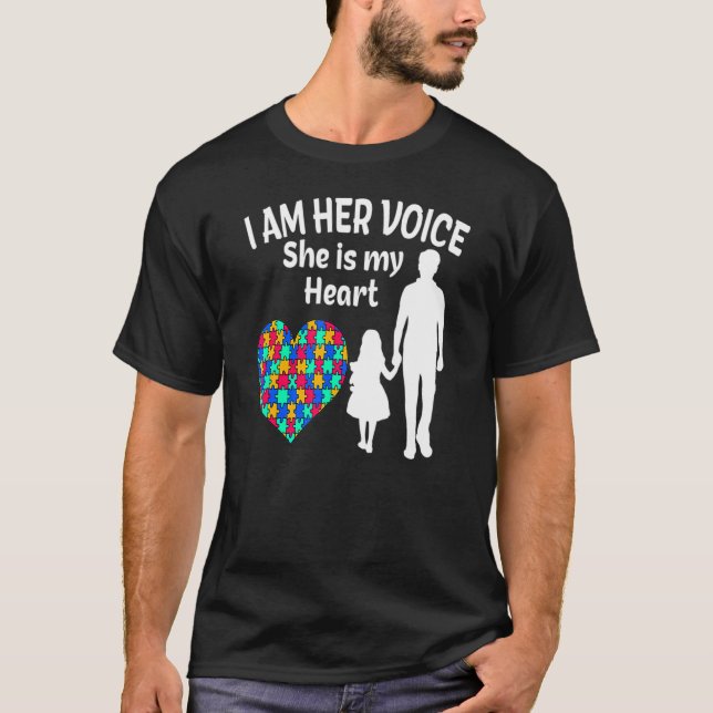Camiseta Soy Su Voz Ella Es Mi Conciencia Del Autismo Del C (Anverso)