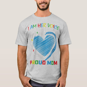 Camiseta Soy su voz ella es mi corazón Conciencia del autis