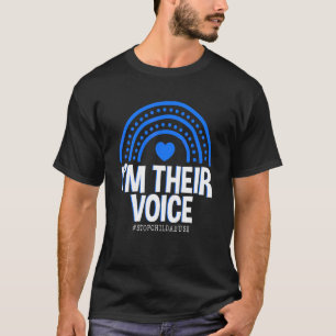 Camiseta Soy su voz Mes de concientización sobre maltrato i