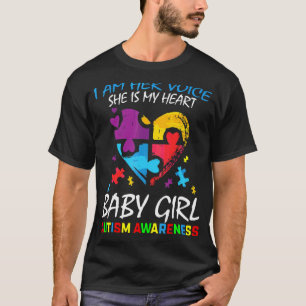 Camiseta Soy Su Voz Mi Corazón Niña Hija Autismo