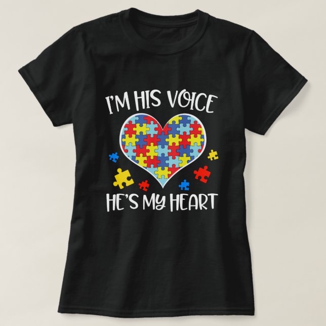 Camiseta Soy su voz que él es mi regalo de la cita de la (Diseño del anverso)