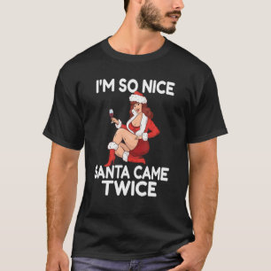 Camiseta Soy Tan Agradable Papá Noel Vino Dos Graciosos Nav