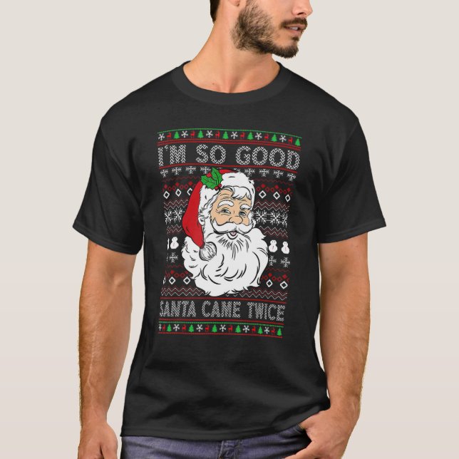 Camiseta Soy tan buena Santa Came dos Navidades feos Swea (Anverso)