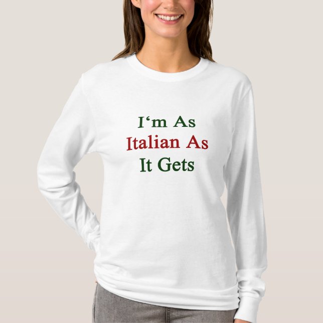 Camiseta Soy tan italiano como consigue (Anverso)