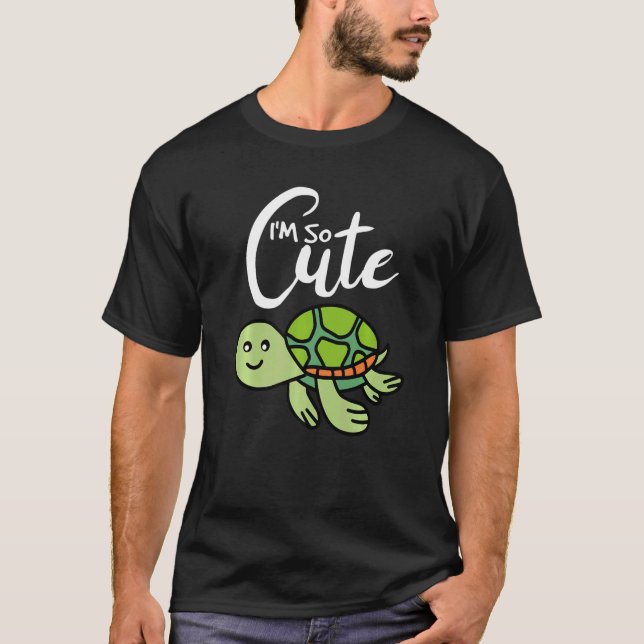 Camiseta Soy tan linda tortuga marina que soy niña tortuga  (Anverso)