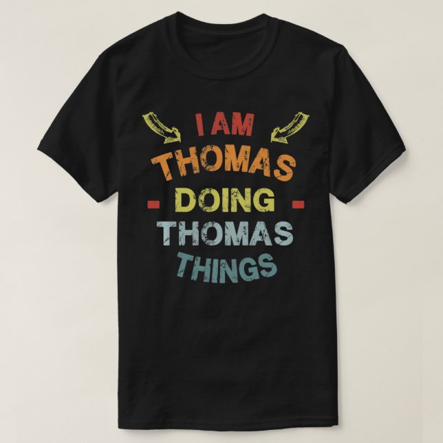 Camiseta Soy Thomas Doing Thomas Things Guay Funny Christma (Diseño del anverso)