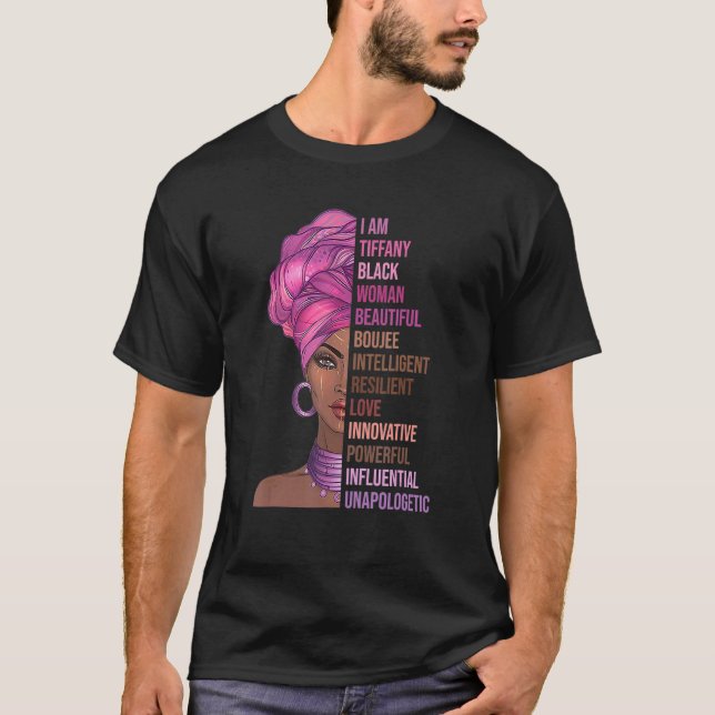 Camiseta Soy Tiffany Black Woman History Month 2022 Orgullo (Anverso)