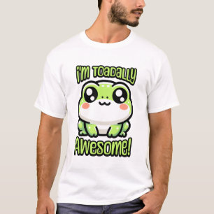 Camiseta ¡Soy Toadally Awesome! Pun de rana de la toga