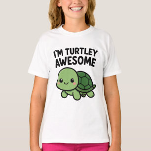 Camiseta Soy Totalmente Genial Tortuga Graciosa Pun Gráfico