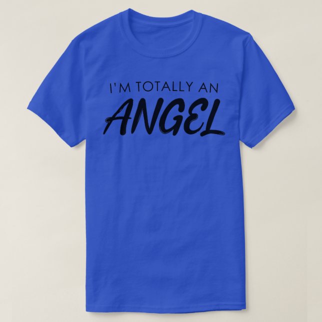 Camiseta Soy totalmente un ángel gracioso Navidades de Hall (Diseño del anverso)