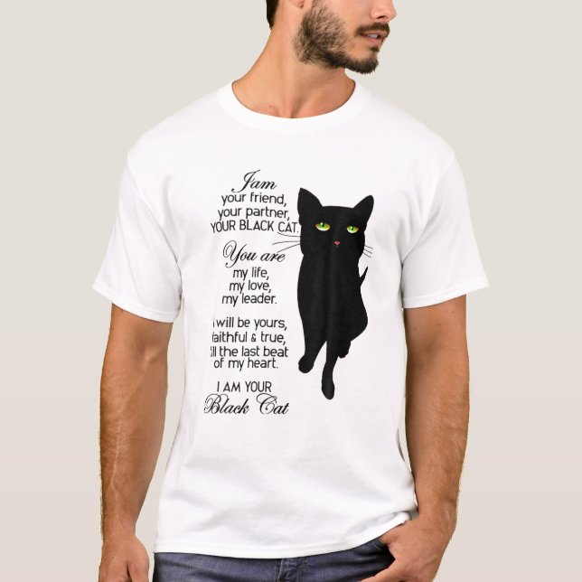 Camiseta Soy tu amigo tu compañero tu gato negro (Anverso)