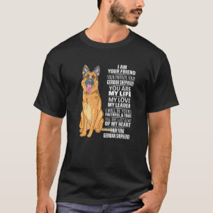 Camiseta Soy tu amigo tu compañero tu pastor alemán
