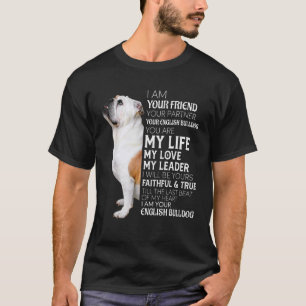Camiseta Soy tu amigo tu pareja tu Bulldog en inglés