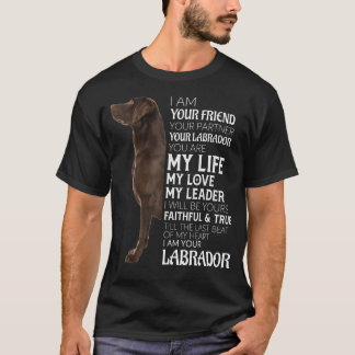 Camiseta Soy Tu Amigo Tu Pareja Tu Chocolate Lab D