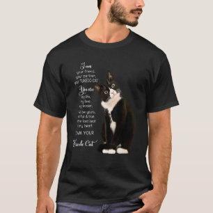 Camiseta Soy Tu Amigo Tu Pareja Tu Gato De Tuxedo