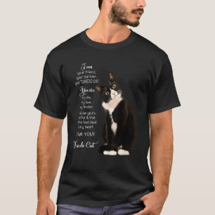 Camiseta Soy Tu Amigo Tu Pareja Tu Gato De Tuxedo