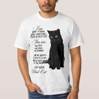 Camiseta Soy Tu Amigo Tu Pareja Tu Gato Negro Tú