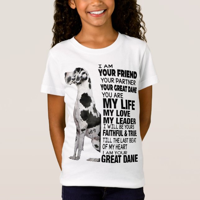 Camiseta Soy Tu Amigo Tu Pareja Tu Gran Danés (Anverso)