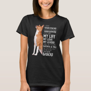 Camiseta Soy Tu Amigo Tu Pareja Tu Madre De Perro Basenji